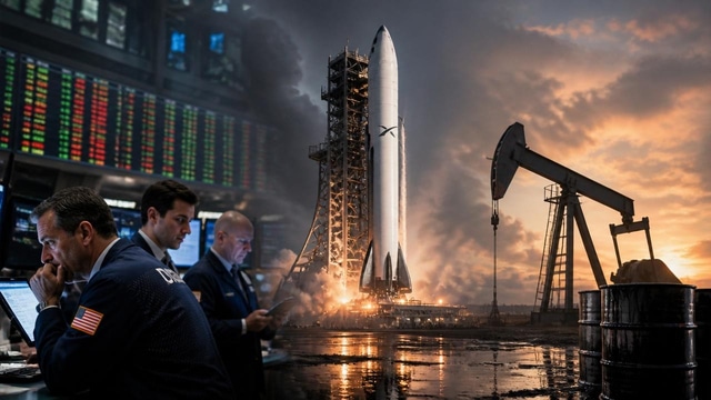 Stocks end mixed, SpaceX plunges on bond debut, oil falls.