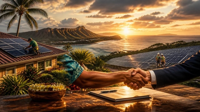Hawaii solar credits, SB64 trade talks, solar milestones.