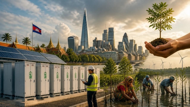 ADB Cambodia battery, London net zero, and Bangladesh credits.