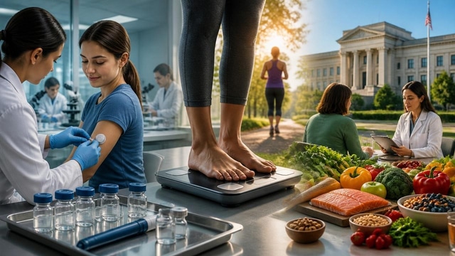 T1D trial succeeds, mazdutide 15% loss, HHS nutrition push.