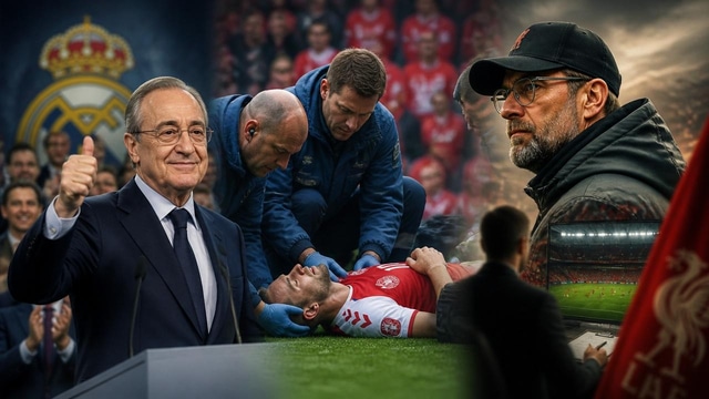 Perez reelected, Eriksen collapses, Liverpool bids.