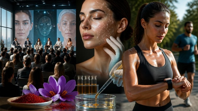 Longevity skin conference, saffron trial, ACSM wearables lead.