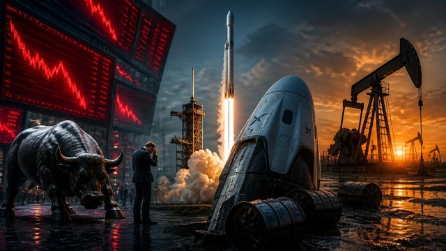 Tech sell-off deepens, SpaceX rebounds and oil yields slide.