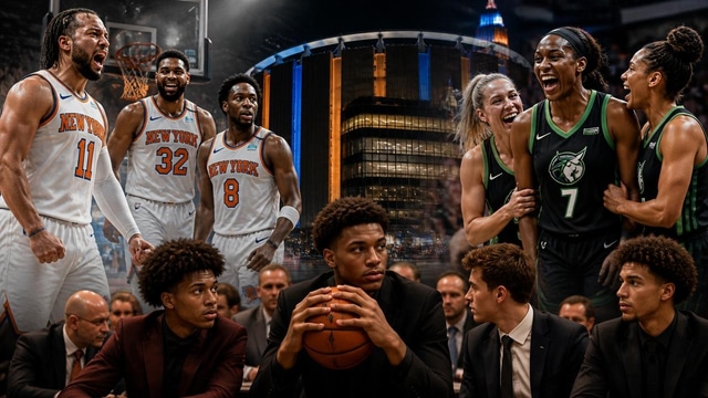 Knicks lead 2-0 to Garden, Lynx hit 7, NBA draft mocks drop.
